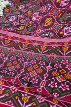 Luxurious Maroon Semi Patan Patola Handloom Pure Silk Saree - Luxurion World