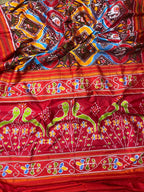 Stunning Multicolor Handloom Pochampally Single Ikat Pure Silk Saree - Luxurion World