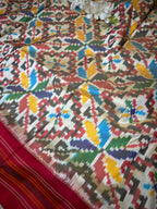 Stunning Multicolor Handloom Pochampally Single Ikat Pure Silk Saree - Luxurion World