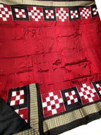 Exquisite Red Sambalpuri Ikat Handloom Silk Saree: A Timeless Elegance - Luxurion World