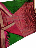 Elegant Green Silk Sambalpuri Handloom Saree - Luxurion World