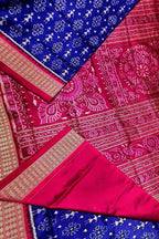 Exquisite Blue Handloom Double Ikat Silk Saree - Luxurion World
