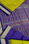 Green Pure Silk Sambalpuri Ikat Handloom Saree - Luxurion World
