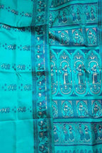Blue Pure Silk Handloom Baluchari Saree - Luxurion World