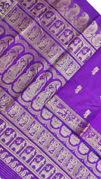 Exquisite Purple Baluchari Silk Saree Handloom - Luxurion World