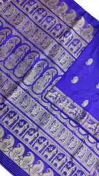Elegant Purple Baluchari Silk Saree: Handloom Beauty - Luxurion World