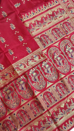 Pink Baluchari Handloom Pure Silk Saree - Luxurion World