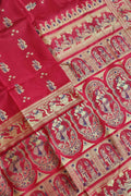 Pink Baluchari Handloom Pure Silk Saree - Luxurion World