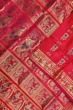 Exquisite Red Swarnachari Handloom Silk Saree - Luxurion World