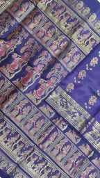 Elegant Purple Swarnachari Silk Saree - Luxurion World