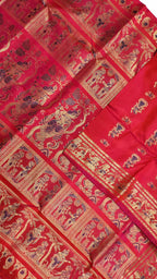 Beautiful Pink Handloom Swarnachari Silk Saree - Luxurion World