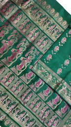 Green Handloom Swarnachari Silk Saree: Exquisite Elegance - Luxurion World