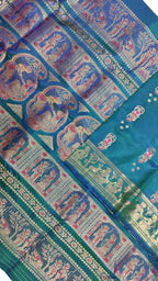 Green Handloom Swarnachari Silk Saree: Exquisite Elegance - Luxurion World