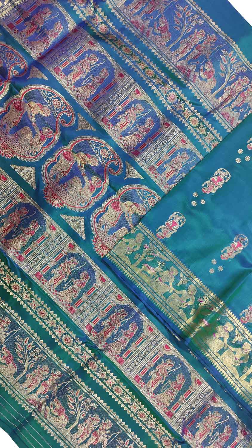 Green Handloom Swarnachari Silk Saree: Exquisite Elegance - Luxurion World