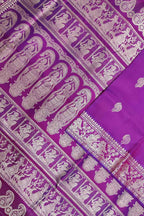 Exquisite Purple Baluchari Silk Saree Handloom - Luxurion World