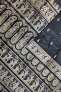 Exquisite Black Baluchari Silk Saree - Handloom Beauty - Luxurion World