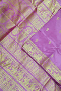 Exquisite Purple Baluchari Silk Saree Handloomed - Luxurion World