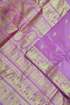 Exquisite Purple Baluchari Silk Saree Handloomed - Luxurion World