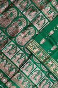 Exquisite Green Handloom Swarnachari Pure Silk Saree - Luxurion World