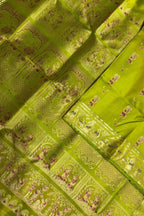 Green Handloom Swarnachari Pure Silk Saree