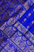 Blue Handloom Swarnachari Pure Silk Saree