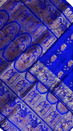 Blue Handloom Swarnachari Pure Silk Saree