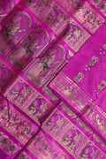 Pink Handloom Swarnachari Pure Silk Saree
