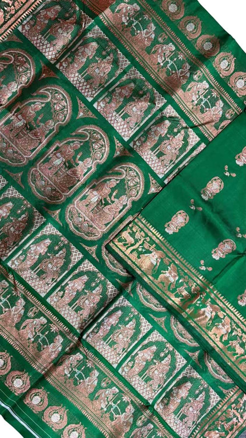 Green Handloom Swarnachari Pure Silk Saree
