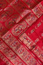 Pink Handloom Swarnachari Pure Silk Saree
