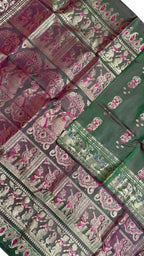 Green Handloom Swarnachari Pure Silk Saree
