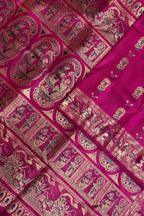 Pink Handloom Swarnachari Pure Silk Saree