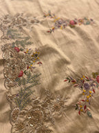 Pastel Embroidered Trendy Organza Zardozi Work Saree - Luxurion World