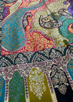 Multicolor Kashmiri Needle Work Pure Pashmina Shawl — Paisley Motif, Ethnic
