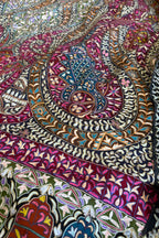 Multicolor Kashmiri Needle Work Pure Pashmina Shawl — Garden Bloom, Luxury