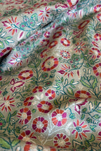 Pastel Kashmiri Needle Work Pure Pashmina Shawl — Soft Floral, Bridal