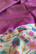 Pink Kashmiri Needle Work Pure Pashmina Shawl — Jaal Pattern, Luxury