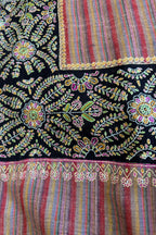 Multicolor Kashmiri Needle Work Pure Pashmina Shawl — Medallion, Festive