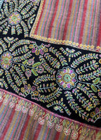 Multicolor Kashmiri Needle Work Pure Pashmina Shawl — Medallion, Festive