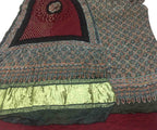 Maroon Ajrakh Modal Silk Suit With Hand Bandhej Dupatta And Bottom - Luxurion World