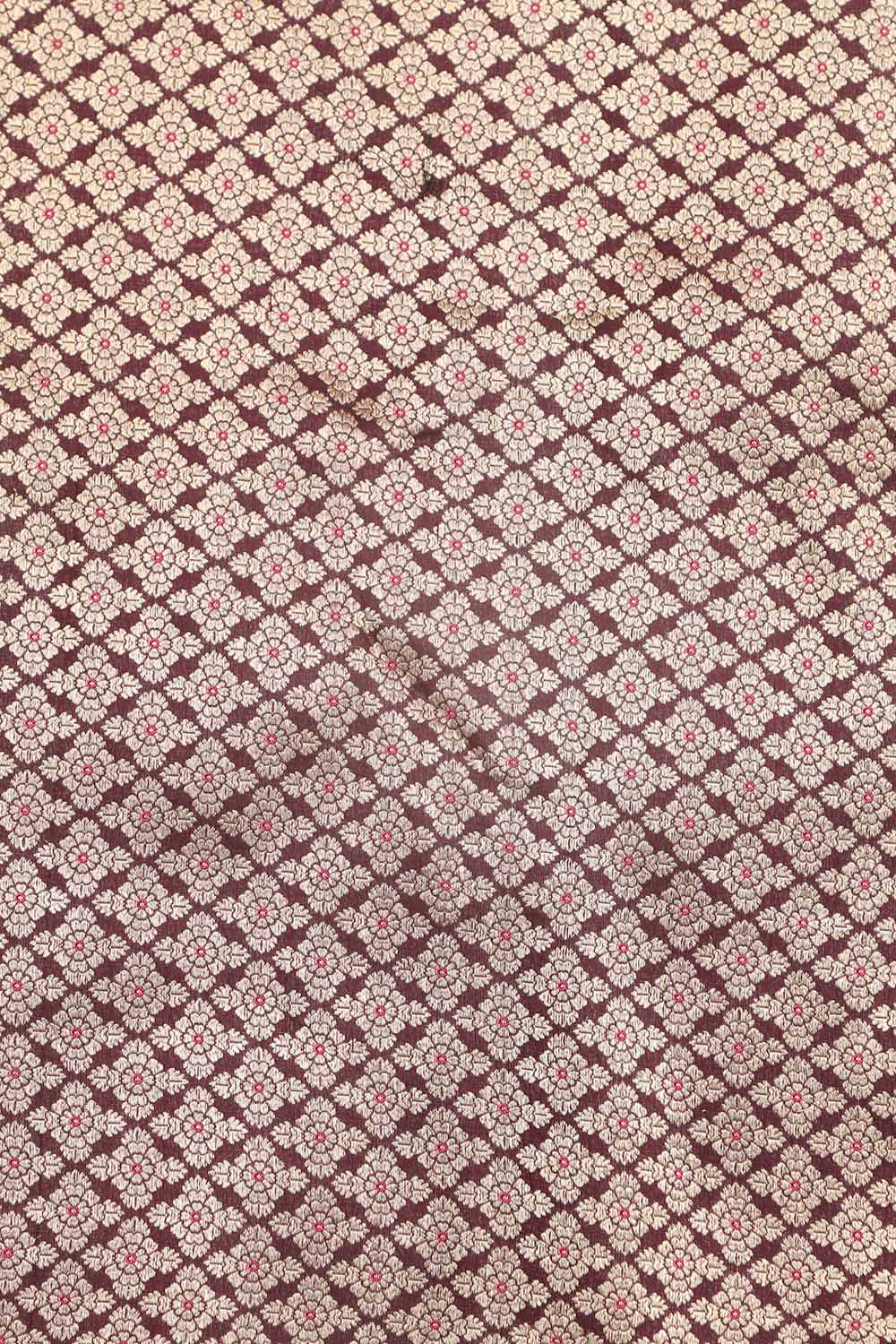 Elegant Maroon Banarasi Handloom Pure Katan Silk Suit With Banarasi Handloom Pure Katan Silk Dupatta - Luxurion World