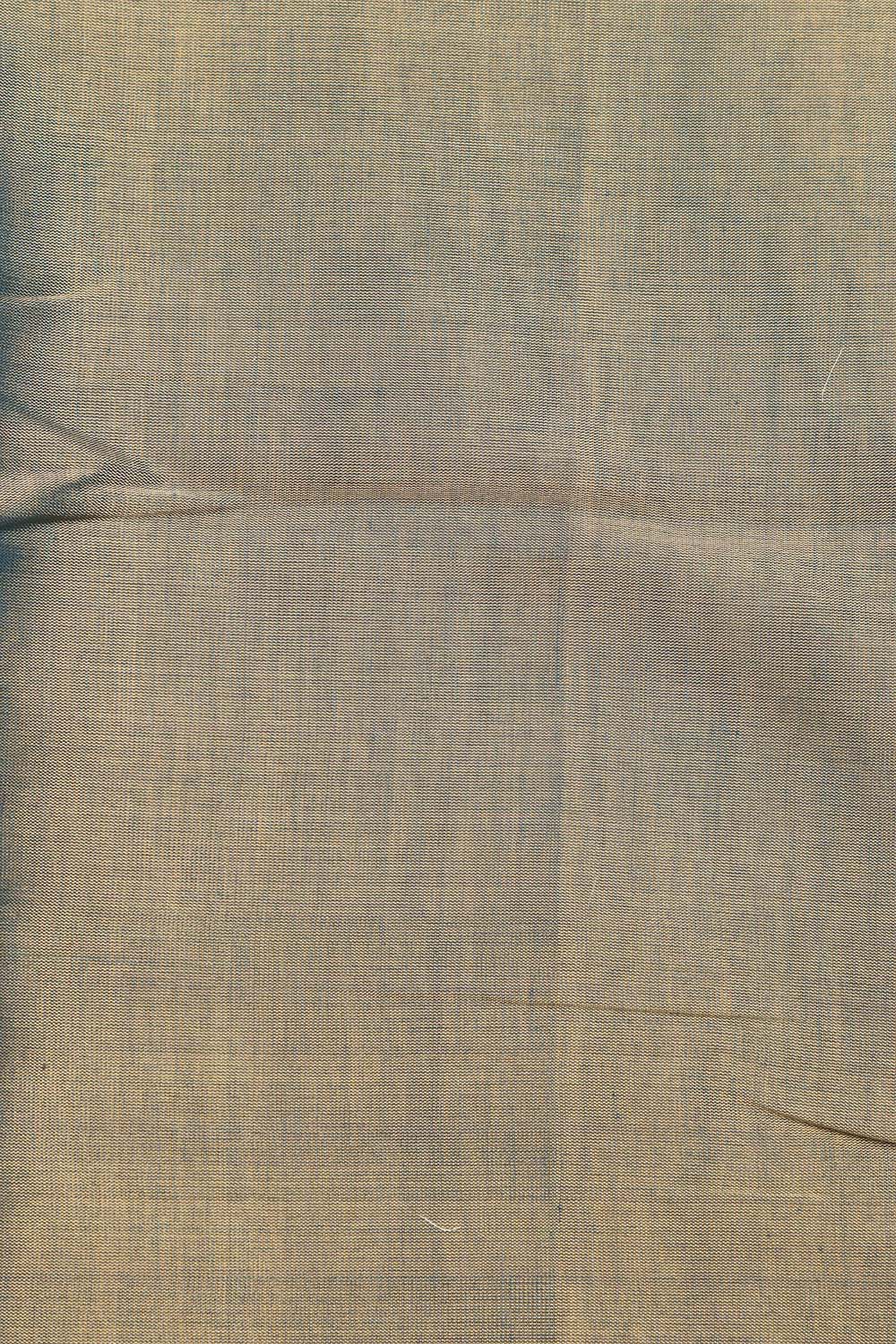 Stunning Blue Chanderi Handloom Plain Tissue Silk Suit With Banarasi Handloom Pure Katan Silk Dupatta - Luxurion World