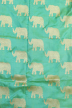 Elegant Green Handloom Banarasi Pure Katan Silk Elephant Design Suit With Banarasi Handloom Pure Katan Silk Dupatta - Luxurion World