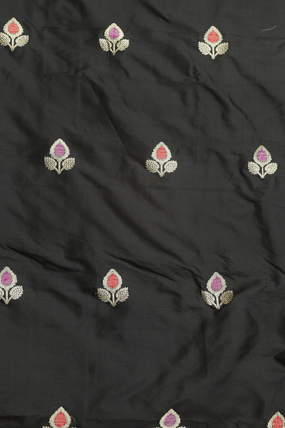 Stunning Black Banarasi Handloom Pure Katan Silk Meenakari Suit With Banarasi Handloom Pure Katan Silk Dupatta - Luxurion World