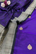 Elegant Purple Banarasi Handloom Pure Katan Silk Suit With Banarasi Handloom Pure Katan Silk Dupatta - Luxurion World