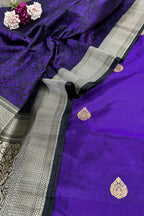 Elegant Purple Banarasi Handloom Pure Katan Silk Suit With Banarasi Handloom Pure Katan Silk Dupatta - Luxurion World