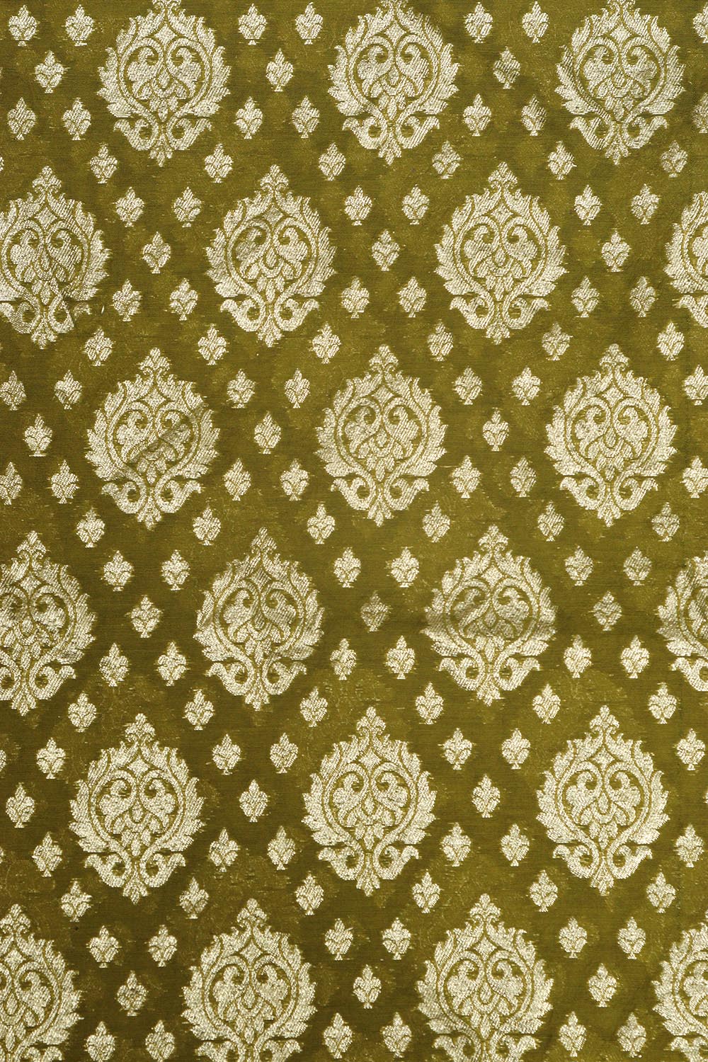 Green Banarasi Chanderi Silk Suit With Dyeable Banarasi Handloom Tissue Silk Dupatta - Luxurion World