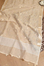 Elegant Brown Banarasi Chanderi Silk Suit With Dyeable Banarasi Handloom Tissue Silk Dupatta - Luxurion World