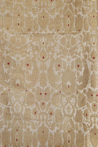 White Banarasi Kimkhwab Silk Suit With Red Banarasi Handloom Pure Georgette Dupatta - Luxurion World