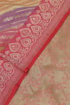 Pink Banarasi Reversible Tissue Silk Suit With Multicolor Banarasi Handloom Pure Moonga Silk Rangkat Dupatta - Luxurion World