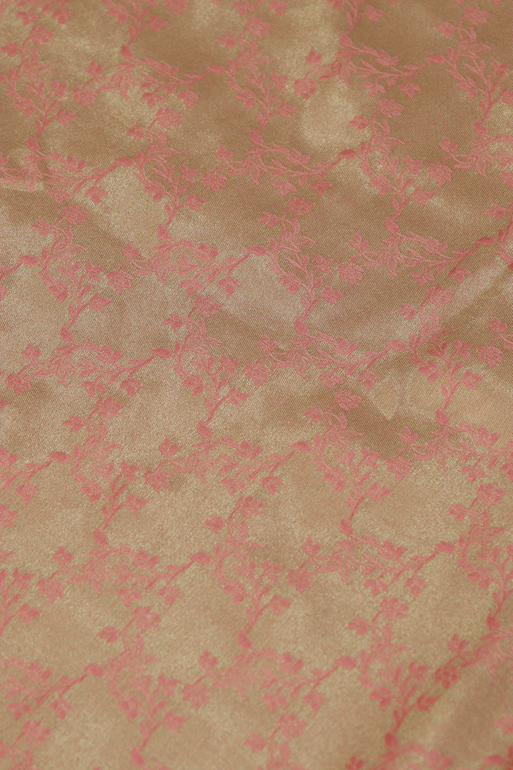 Pink Banarasi Reversible Tissue Silk Suit With Multicolor Banarasi Handloom Pure Moonga Silk Rangkat Dupatta - Luxurion World